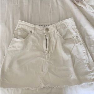 White Jean Skirt